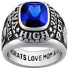 Freestyle, Guy's Classic Platinum Plated Celebrium Large Class Ring, High School or College Graduation
