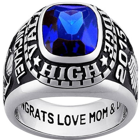 Freestyle, Guy's Classic Platinum Plated Celebrium Large Class Ring, High School or College Graduation