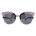thumbnail image 1 of Womens Cat Eye Double Rim Butterfly Shape Mirror Lens Sunglasses Black Pink Black, 1 of 4