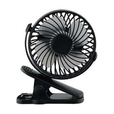 

yongmandr Electric Clip-on Mini Fan Charging Small Fans USB Rechargeable Handheld 2000mAh Battery Powered Portable Fans Personal Cooling Fan That Blows Cold Air (Black)