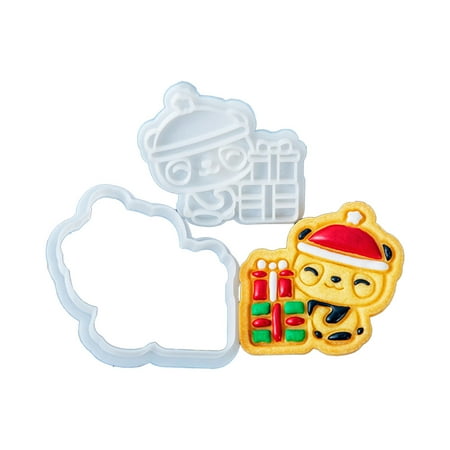

Biscuit Cutters Christmas Series Panda Shape Plastic Material 6 Styles to Choose