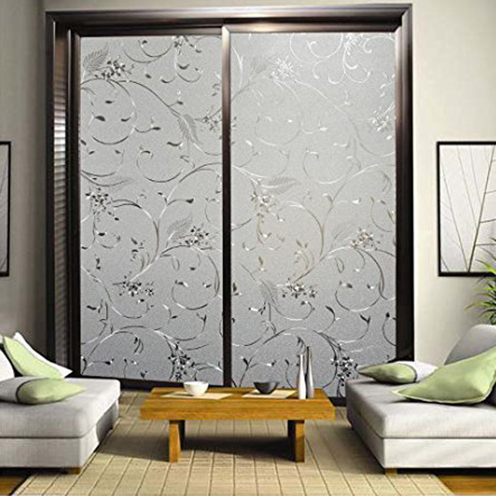 Details about   3D Static Cling Cover Frosted Window Glass Film Wall Sticker Privacy Home Decor 