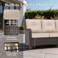 thumbnail image 6 of ALAULM 3-Piece Patio Furniture Set, Outdoor Thick Wicker High Back Sectional Sofa Couch with 2 Swivel Chairs, All-Weather Wicker Outdoor Conversation Set for Backyard, Porch, Deck, Sand, 6 of 6