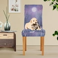 thumbnail image 4 of Yayeee 2 Pack Dining Chair Covers Stretch Parson Chairs Slipcovers Seat Protector, Purple Forest, 4 of 6