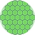 thumbnail image 1 of Ahgly Tapis Rond Lavable en Machine Intérieur Transitionnel Vert, 7 Pieds Rond, 1 of 7