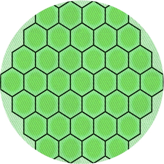 Ahgly Company Machine Washable Indoor Square Transitional Green Area Rugs, 3' Square