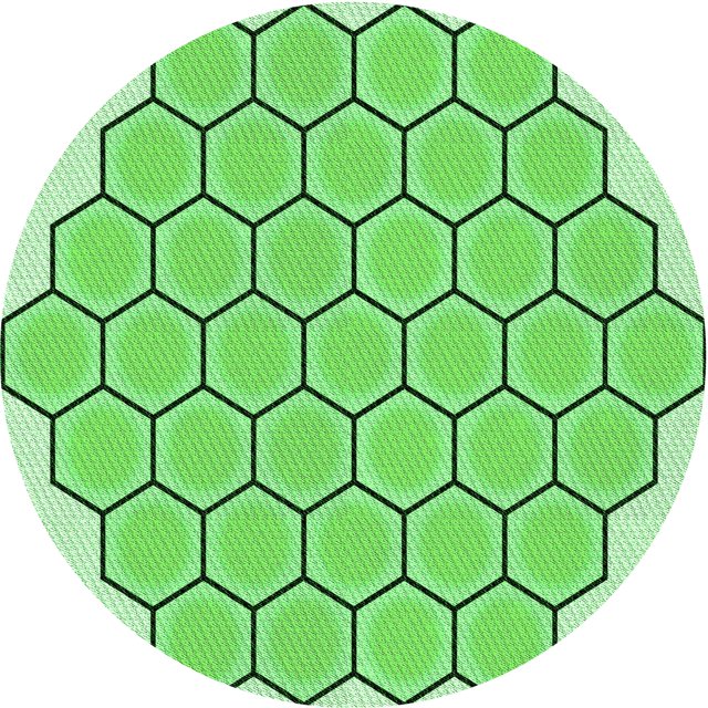 Ahgly Tapis Rond Lavable en Machine Intérieur Transitionnel Vert, 7 Pieds Rond
