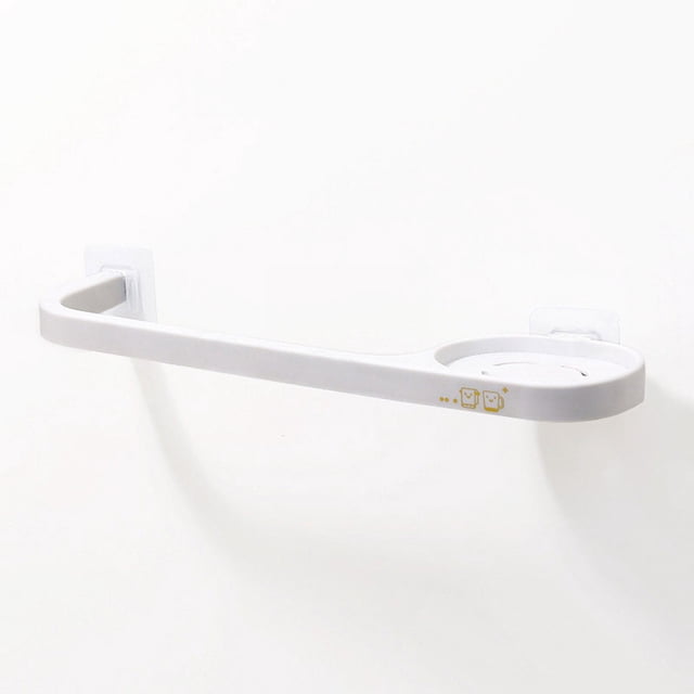 Cqxid Rack Under $5 Wall Mounted Towel Rack Hanging Plastic Towel Bar Storage Rack Bathroom Rack Single Bar Bath Towel Rack