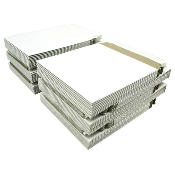 (100) / Shipping Mailers - Slim Single Paperboard for Discs in Sleeves - Sealable Adhesive with Easy Opening Strip - 6" x 6" #CDBC06PB