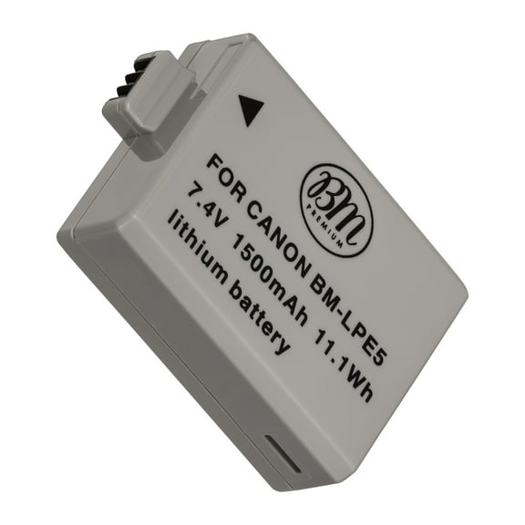 BM Premium LP-E5 Battery for Canon EOS Rebel XS, Rebel T1i, Rebel XSi, 1000D, 500D, 450D, Kiss X3, Kiss X2, Kiss F Digital SLR Cameras
