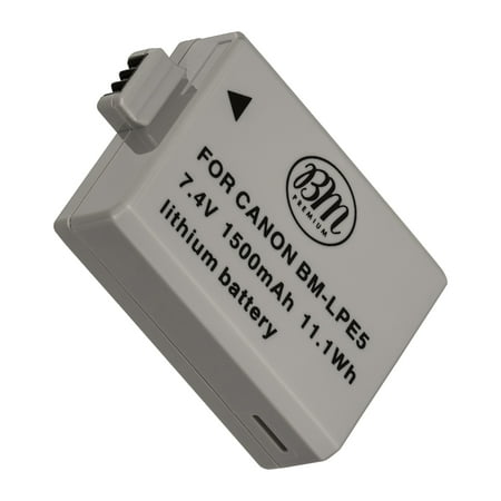 BM Premium LP-E5 Battery for Canon EOS Rebel XS Rebel T1i Rebel XSi 1000D 500D 450D Kiss X3 Kiss X2 Kiss F Digital SLR Cameras