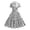 White, variant on Women's 1950s Retro Style Dresses Vintage Short Sleeve Tie Neck Swing Dress Midi Prom Dress with Belt, Guest Dresses for Women(Purple,XXL)