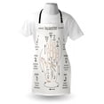 thumbnail image 4 of Palmistry Apron, Open Hand Streaks and Calligraphy Reading Signs, Unisex Kitchen Bib with Adjustable Neck for Cooking Gardening, Adult Size, Taupe Grey Sepia, by Ambesonne, 4 of 4