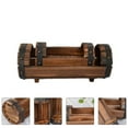 thumbnail image 2 of 2PCS/Set Half Barrel Planter Wood Flower Pot Carbonized Anticorrosive Container, 2 of 8