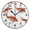 Black, variant on 9.84in Red Fish on White PVC Canvas Wall and Table Clock with Canvas Texture, Black or Gold Hands