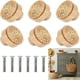 thumbnail image 1 of 6 Pices 4x4cm Boutons De Meuble En Rotin, Bouton En Rotin En Bois, Bouton De Meuble, Pour Cómodas Cómodas Vintage Armoires De Cuisine Poignes De, 1 of 5