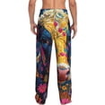 thumbnail image 3 of Uemuo Colorful Daisy Sunflower Cow Pattern Men's Wide Leg Palazzo Lounge Pants with Pockets Light Weight Loose Comfy Casual Pajama Pants-Medium, 3 of 9