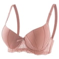 thumbnail image 2 of ALLLIST Push up Underwear for Women Wireless Lace Bras Solid Gold Cozy T-Shirt Women Lingerie Size 85B, 2 of 4