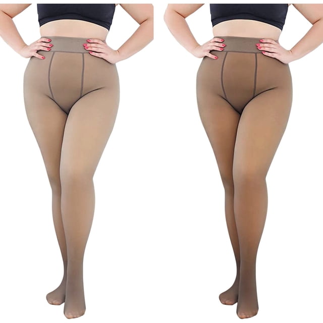 Outfmvch Collants Résille, Bas Collants à Travers Collants de Base Grands 80g de Bas Taille Collants de Viande Doublés en Polaire Collants Chauds pour Femmes Gris 5 Taille Unique