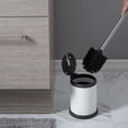 thumbnail image 7 of Bath Bliss 2 Pack Self Closing Lid Toilet Brush and Holder in White, 7 of 7
