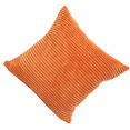 thumbnail image 4 of Bearachild Corn Strip Corduroy Plush Plain Velvet 45cmX45cm Cojín suave Funda de almohada Hogar Decoración del hogar naranja, 4 of 6
