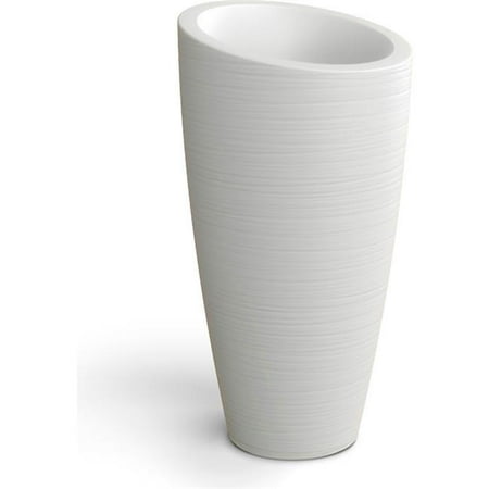 32 in. Modesto Tall Planter  White