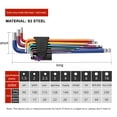 thumbnail image 3 of Vwrxbz Hex Key Set 9PCS Metric Allen Wrench 1.5-10mm Color Coded Ball End Long Arm Mechanic Tool Kit, 3 of 7