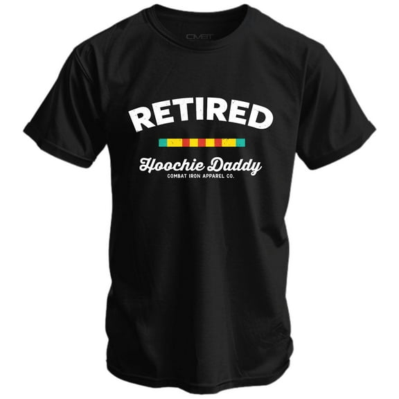 Retired Hoochie Daddy Veteran Ribbons Men's T-Shirt Xl / Black