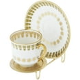thumbnail image 2 of Bard's Ornate Shiny Gold-toned Cup and Saucer Stand, 3" H x 2.75" W x 4" D, 2 of 7