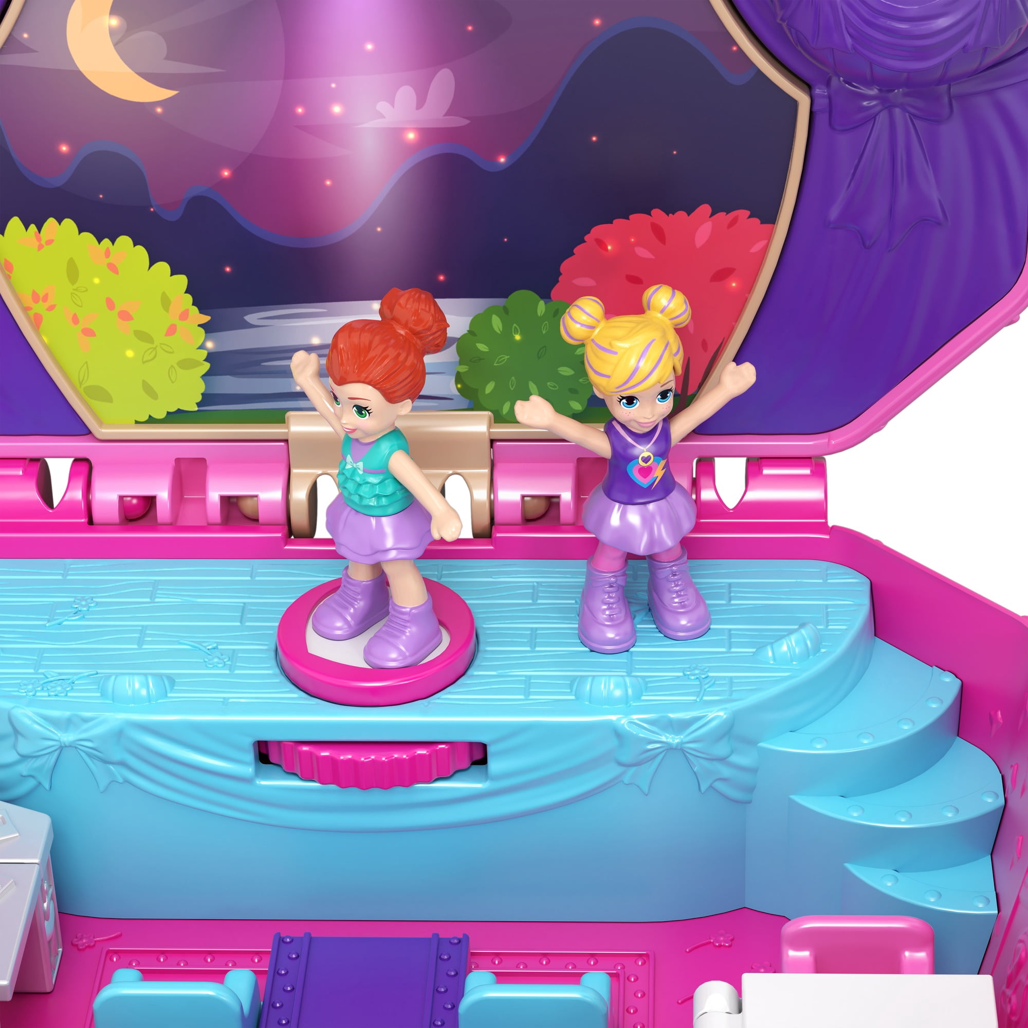 Mattel Polly Pocket Tiny Places – Lilas Ballettaufführung, Mini-Schatulle Mit Puppe & Überraschungseffekten