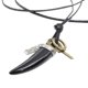 thumbnail image 4 of Collar con colgante de diente de animal jinwen con cuerda de cuero Joyería hecha a mano, 4 of 4