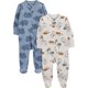 thumbnail image 1 of Simple Joys by Carter's - Baby Boys - 2 vías con cremallera térmica para dormir y jugar, paquete de 2, azul, oso/cocodrilo, 3-6 meses, 1 of 8