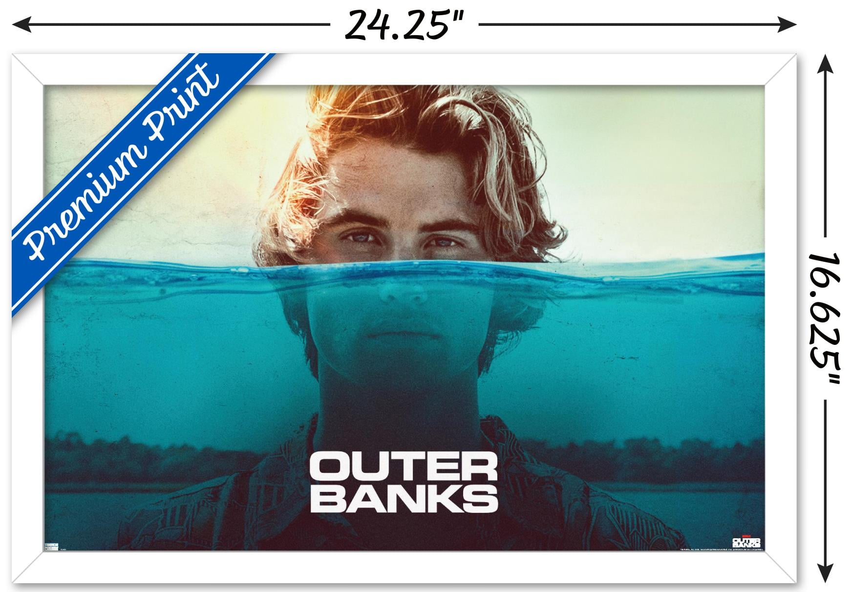 Netflix Outer Banks - Water Wall Poster, 14.725" x 22.375" Framed