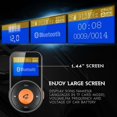 thumbnail image 4 of Transmisor FM Bluetooth compatible con coche, 1,44 & #39;& #39; transmisor Fm coche Qc 3,0 kit de carga rápida para coche, cargador de coche Bluetooth 4,2 HD sonido, un botón Ope Afortunado Sencillez, 4 of 5