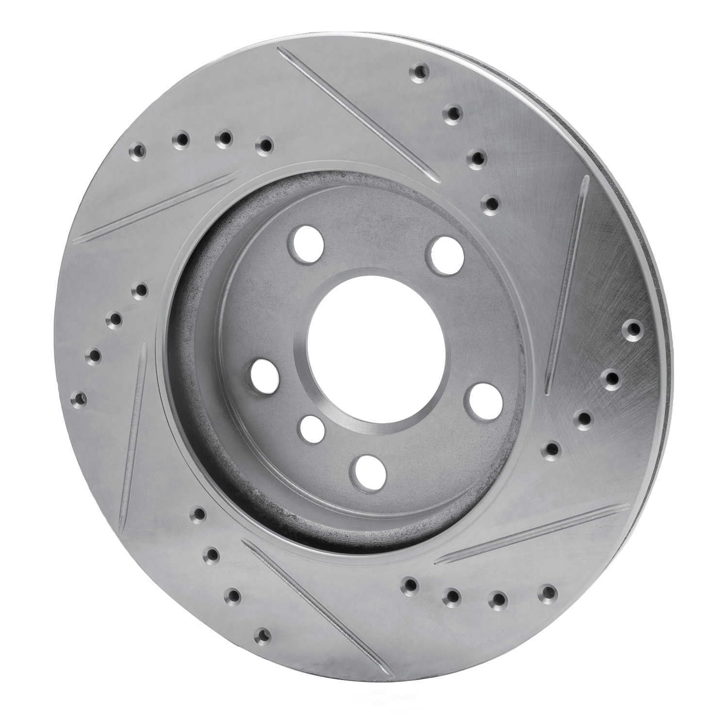 Dynamic Friction Company 631-32017L DFC Brake Rotor - Drilled And Slotted - Silver