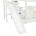 thumbnail image 4 of Euroco Twin over Twin Bunk Bed with Storage Staircase and Slide, White, 4 of 12