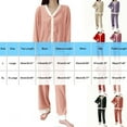 thumbnail image 2 of FNFYFH Fleece Pajamas Women Casual Sherpa Lined Fuzzy Pajama Fall Winter Outfits Warm Cozy Thermal Lounge Set, 2 of 8