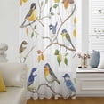 thumbnail image 6 of Colorful Leaf Bird Sheer Curtains 72 Inches Long, Spring Summer Animal Painting Tree Light Filering Curtains, Breathable Simi Curtain Privacy Drapes for Living Room Bedroom Window Treatment, 6 of 9