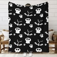 thumbnail image 4 of Floleo Halloween Spooky Skull Blanket, Halloween Blankets And Throws, Halloween Fleece Throw Blanket, Halloween Throws Gifts For Kids Men Boys, Black, 4 of 6