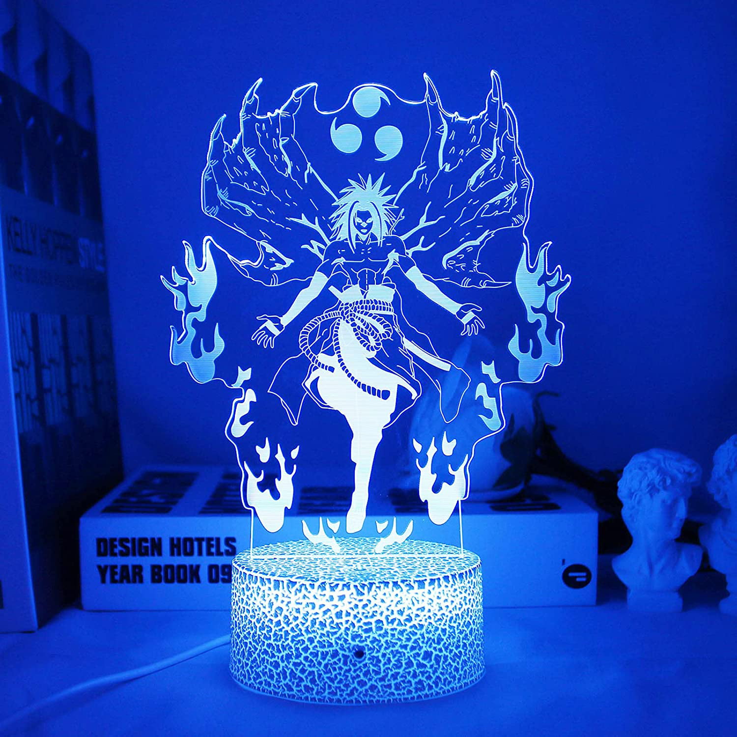 YSITIAN Classic Japanese Anime Group Figure 3D Night Light Boy Child Girls  Birthday Christmas Gifts-Anime Lights for Fans-Classic Manga 16 Color  Change YT-7576 
