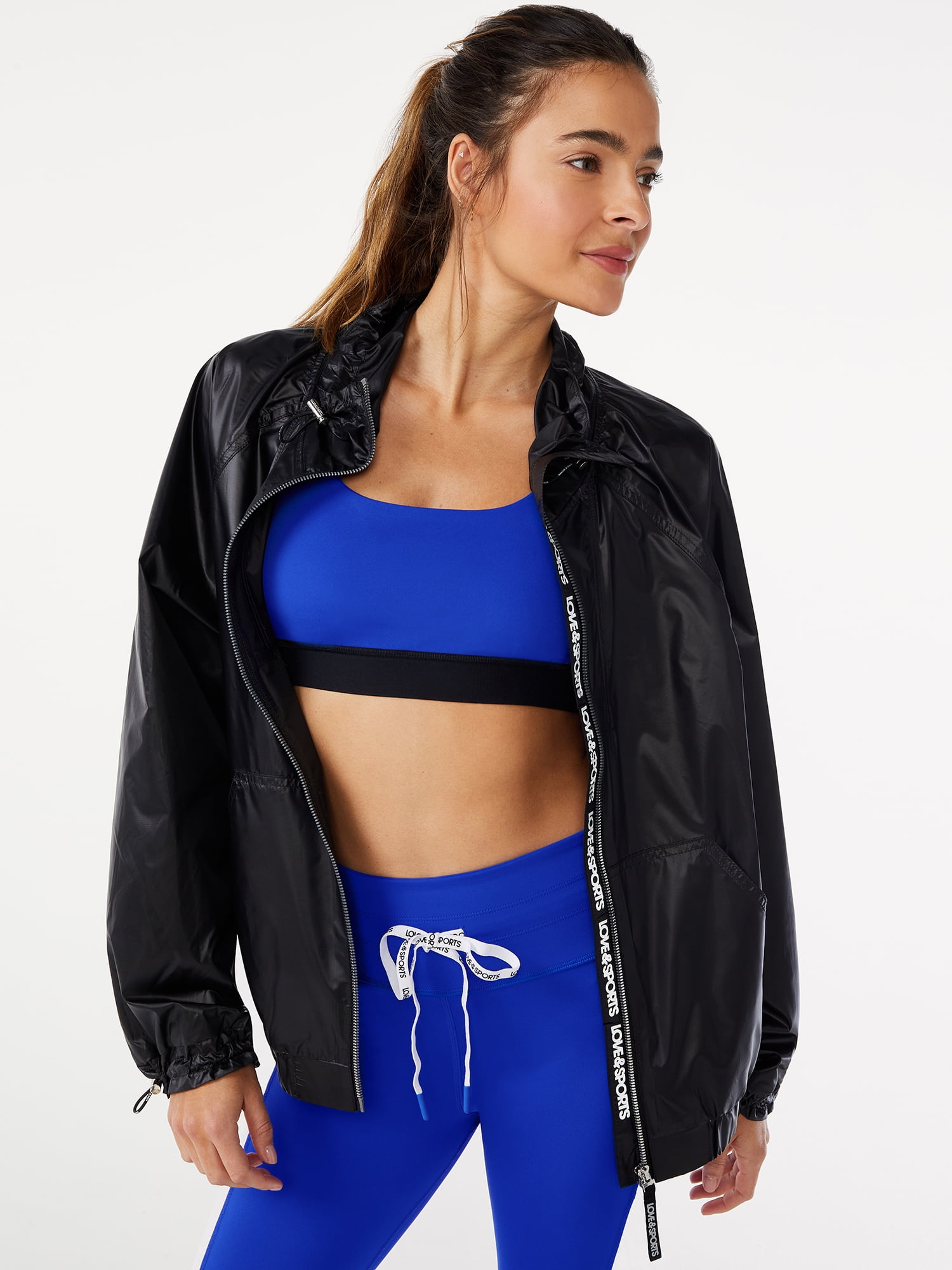 Love & Sports Women's Cropped Lightweight Jacket - Walmart.com