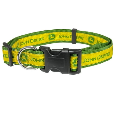 John Deere Small Pet Collar for Dogs & Cats, Officially Licensed Dog Collar - Large