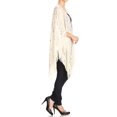 thumbnail image 4 of Womens Oversize Hand Beaded Fringed Sequin Evening Shawl Wrap, 4 of 5