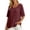 *Wine, variant on ClodeEU Women's V Neck Short Sleeve Tops,Casual Loose Curved Hem Lightweight Blouses ,Women's Plus L