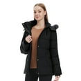 thumbnail image 2 of Wantdo Women's Recycled Winter Thicken Puffer Coats Windproof Winter Jacket with Removable Hood Black L, 2 of 11