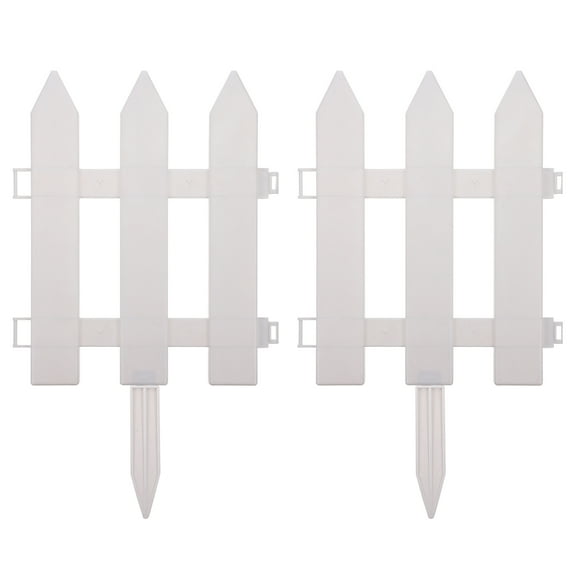 White Plastic Garden Fence