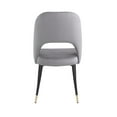 thumbnail image 4 of Velvet Dining Chairs, Mid Century Dining Chair with Black Metal Legs, Upholstered Dining Chairs, Accent Desk Chair for Dining Room, Kitchen, Vanity, Living Room(Gray,Set of 8), 4 of 10