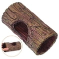 thumbnail image 1 of TEHAUX Lizard Suction Cup Hideout Resin Tree Log for Reptile and Turtle Tank Accessories, 1 of 6