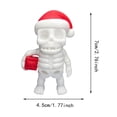 thumbnail image 3 of Festival Trend Christmas Skeleton Ornaments for Double Holiday Adding to Halloween and Seasonal Cheer to Your Celebrations, 3 of 4