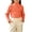Orange, variant on Girls Cotton Shirts Mock Neck Ruffle Trim Long Sleeve Textured Shirts Fashion Warm Comfy Ribbed Tops for 0-12 Years